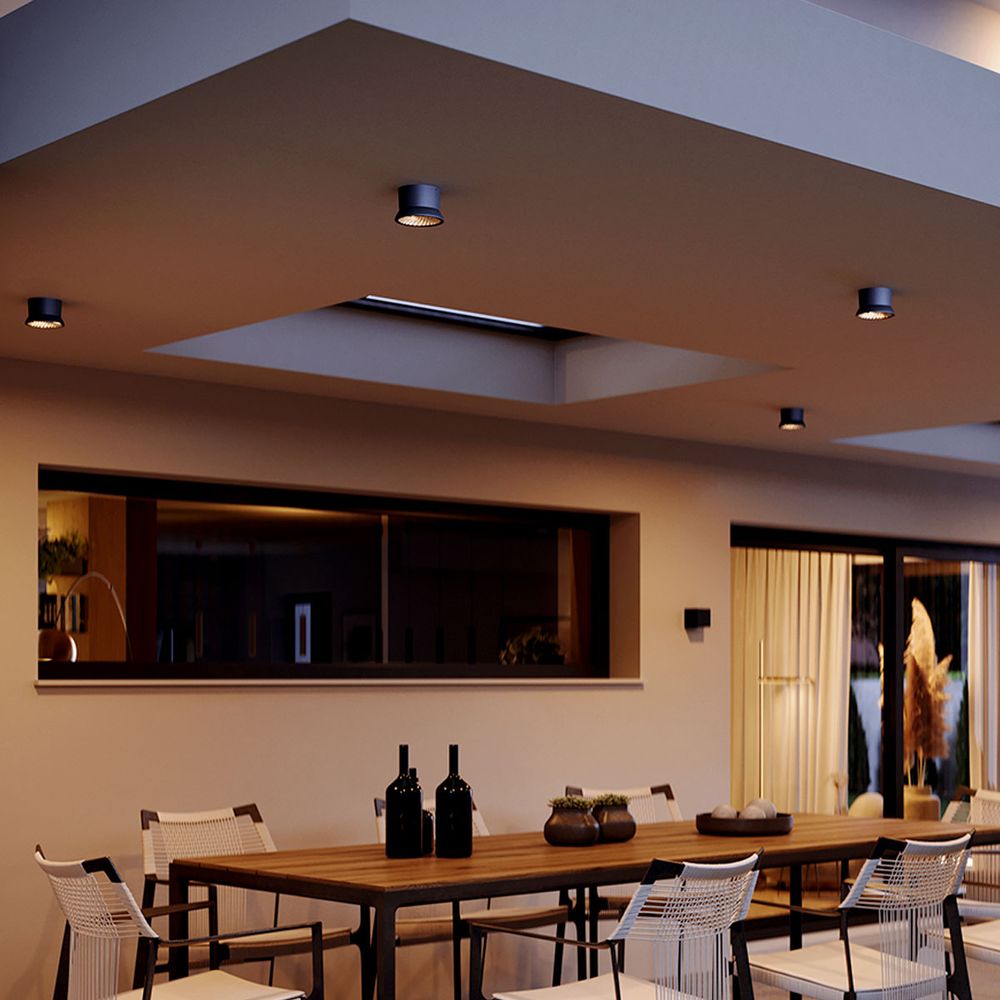 s.luce Santa Out Plafón LED exterior IP65 orientable