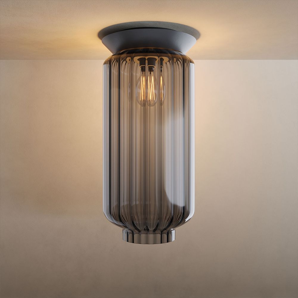 Lámpara de techo de cristal s.luce Velo E27