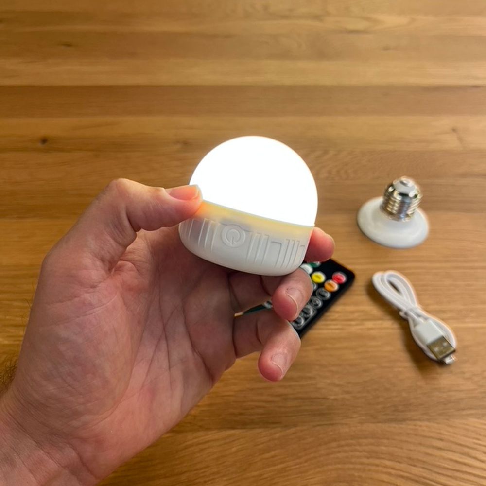 Ampoule LED mobile 8W Variable Batterie Magnétique chaud/froid
