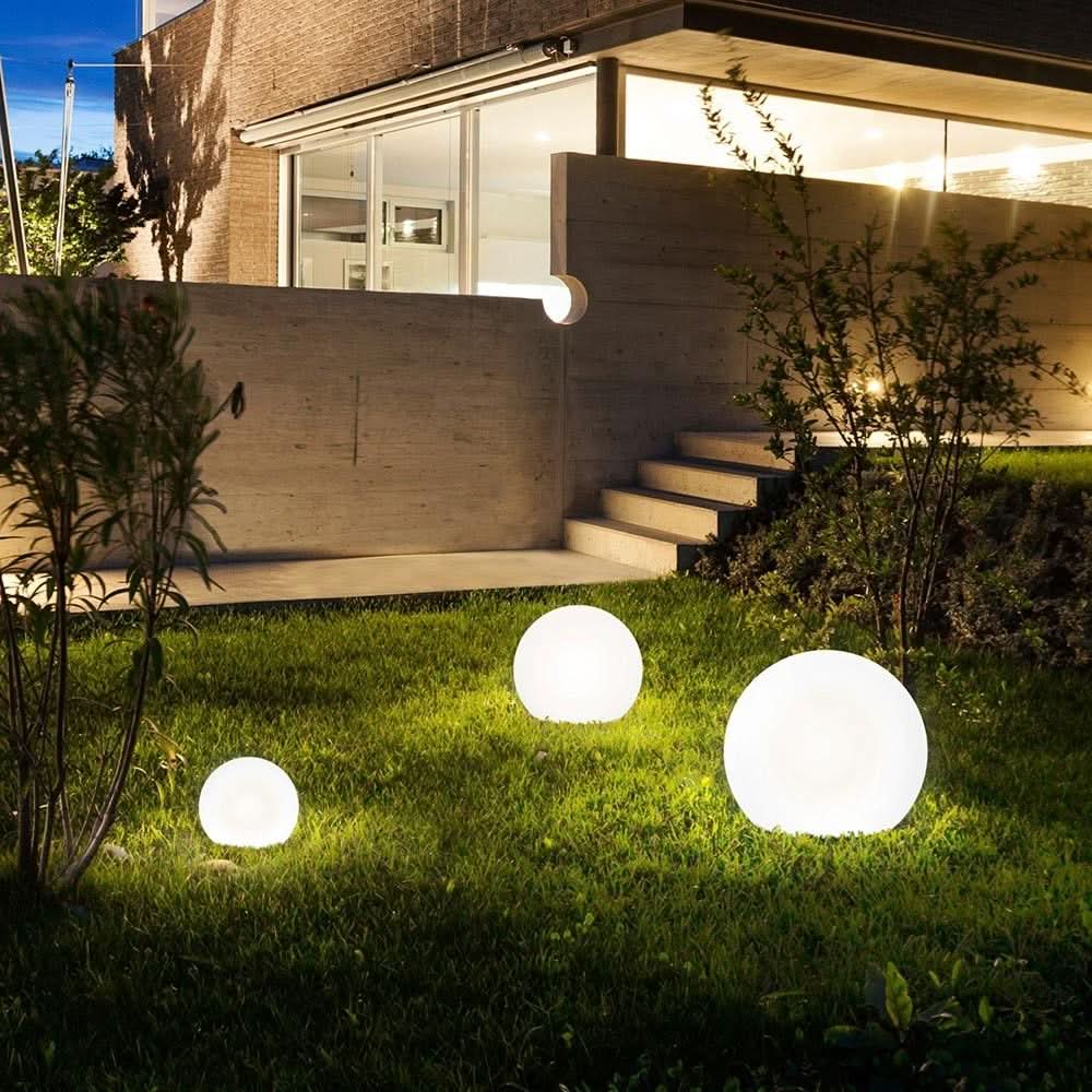 s.luce Globe pro boule d'extérieur durable jardin blanc