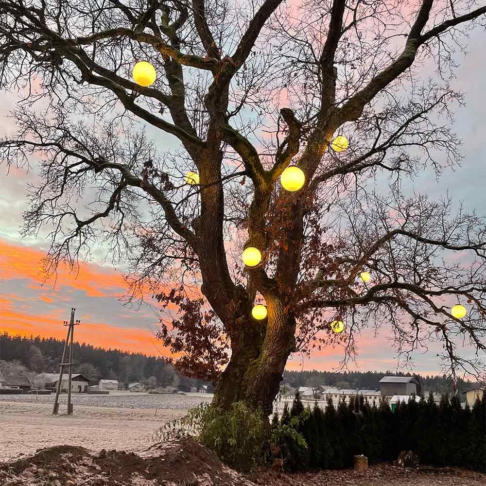 s.luce Globe Lampe sphérique suspendue pour l'intérieur et l'extérieur IP54