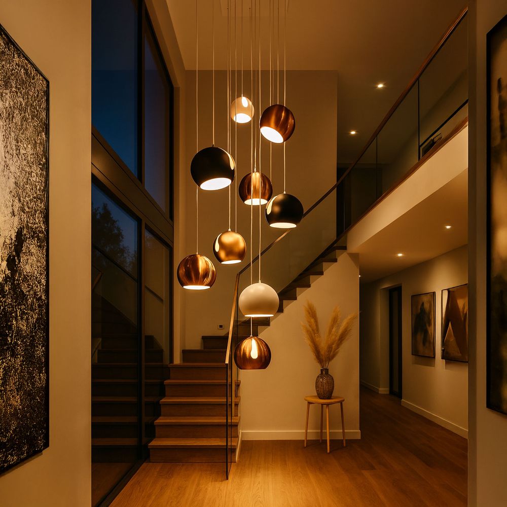 s.luce Ball Galerieleuchte mit drehbarem tauschbaren Schirm 5m Abhängung