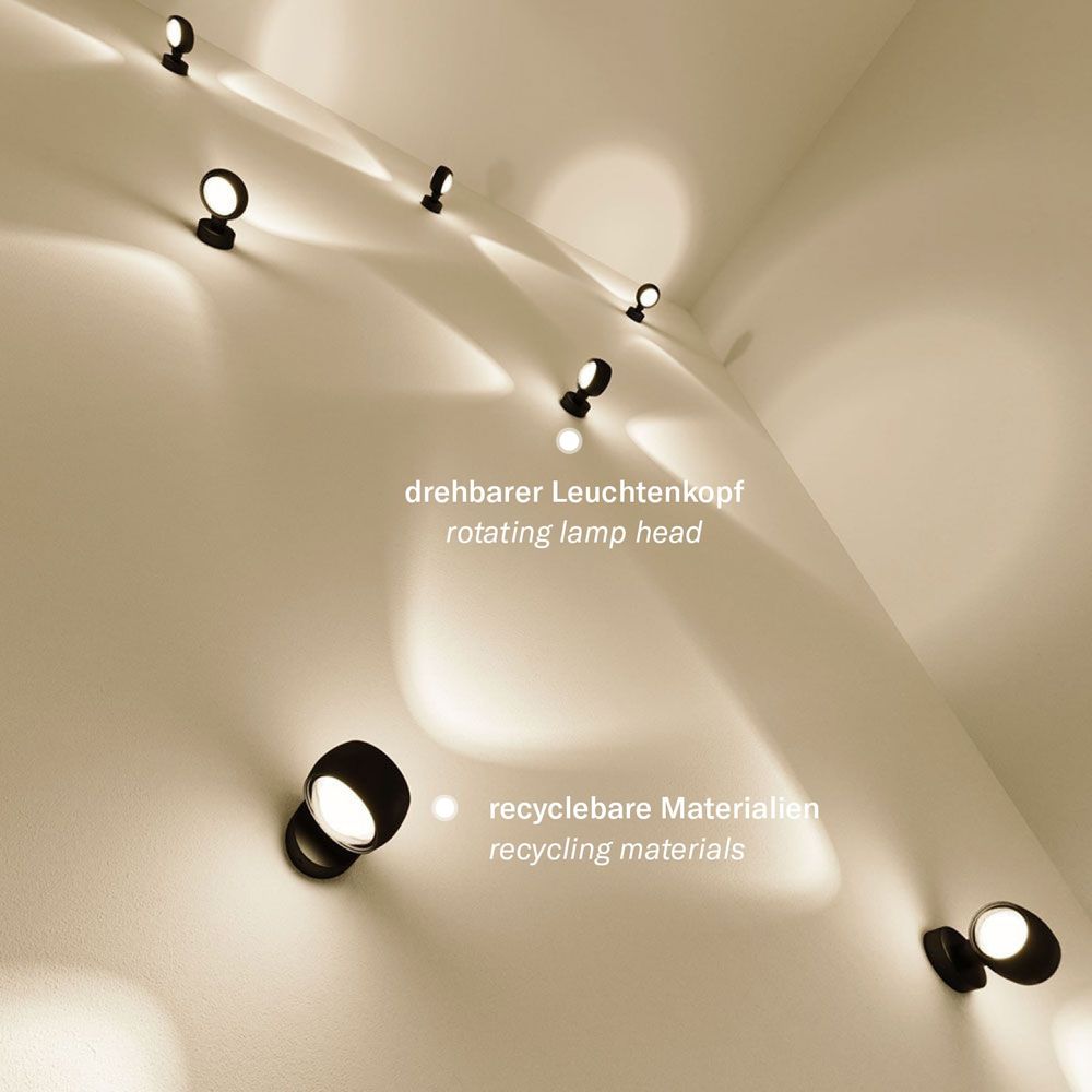 s.luce Beam Applique murale up & down avec lentilles en verre