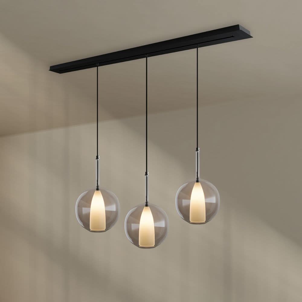 s.luce Belluna lampe de table 3 flammes 160cm baldaquin