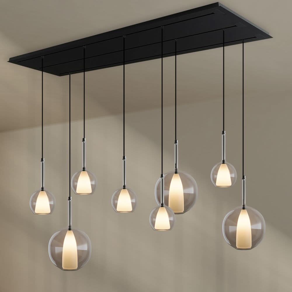 s.luce Belluna Lampe de table à suspendre 8 flammes 200cm