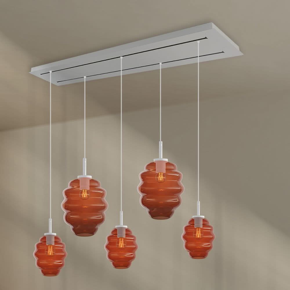 s.luce Echos lampe de table 5 flammes 2 rangées 160cm Ø 18/25cm