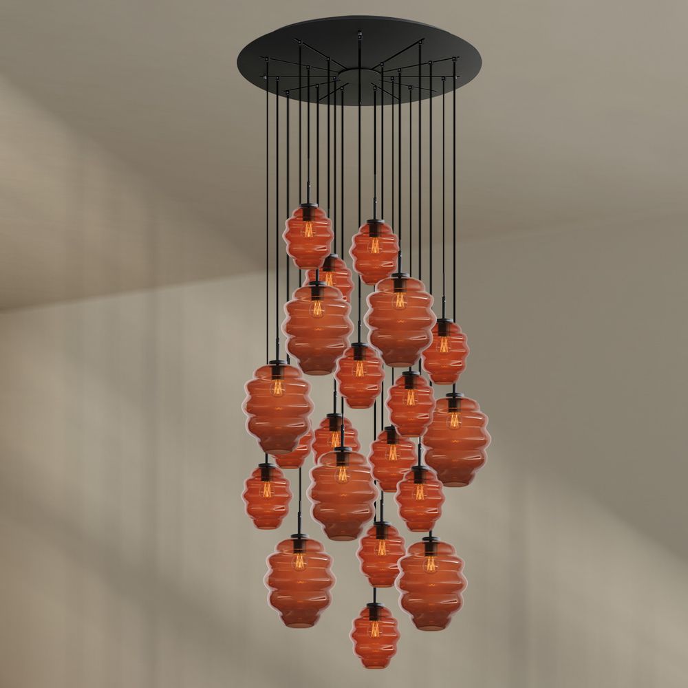 s.luce Echos lampe de galerie à 20 flammes Ø 120cm baldaquin Ø 18/25cm