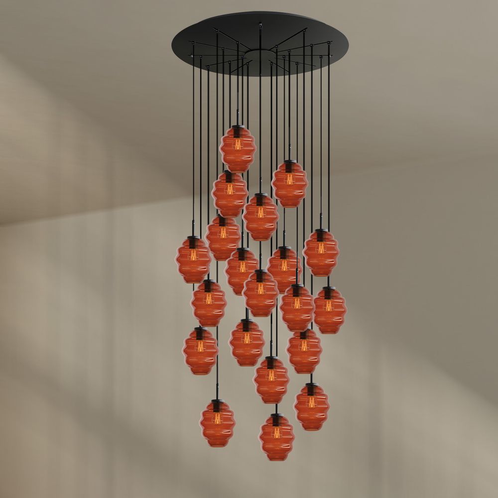 s.luce Echos lampe de galerie à 20 flammes Ø 120cm baldaquin Ø 18cm