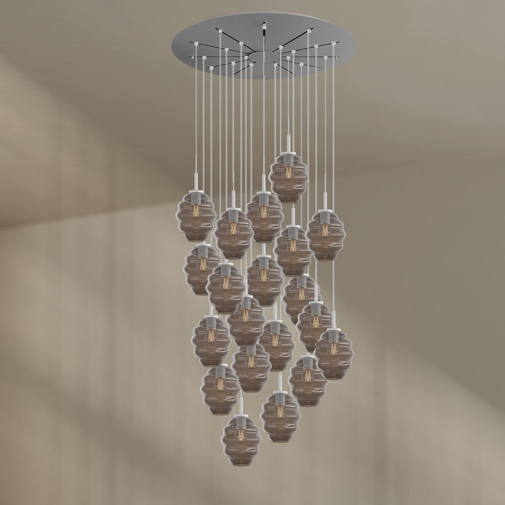 s.luce Echos lampe de galerie à 20 flammes Ø 120cm baldaquin Ø 18cm