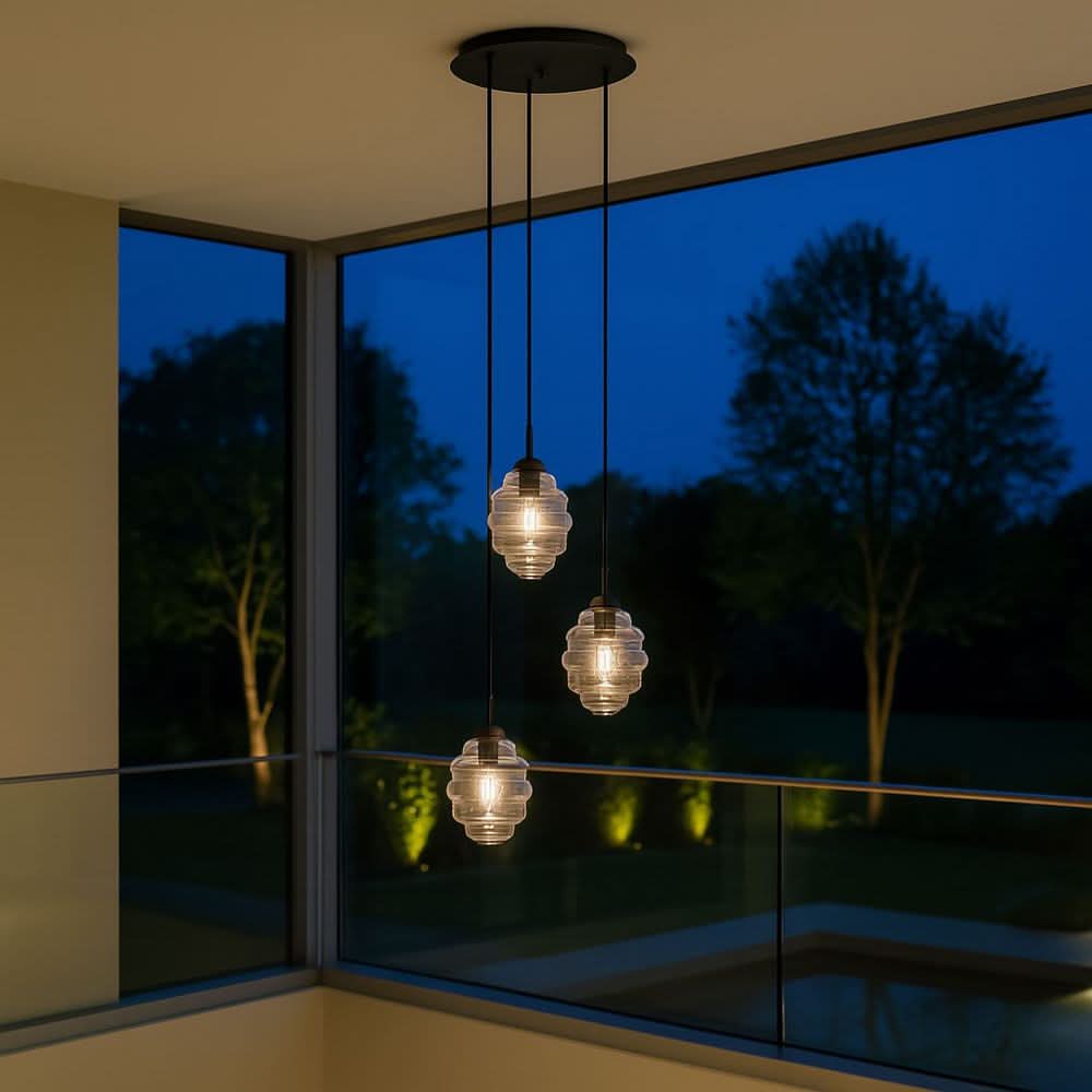 s.luce Echos lampe de galerie à 3 flammes Ø 40cm baldaquin Ø 18cm