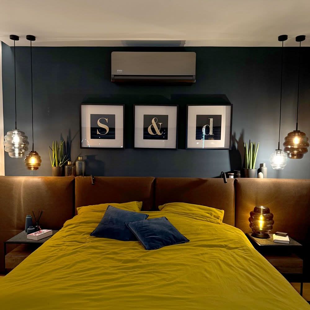 s.luce Echos Lampe à suspendre en verre Suspension 150cm Noir