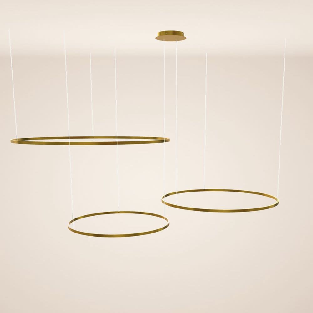 s.luce LED Ring Suspension 3-flamme Excentrique
