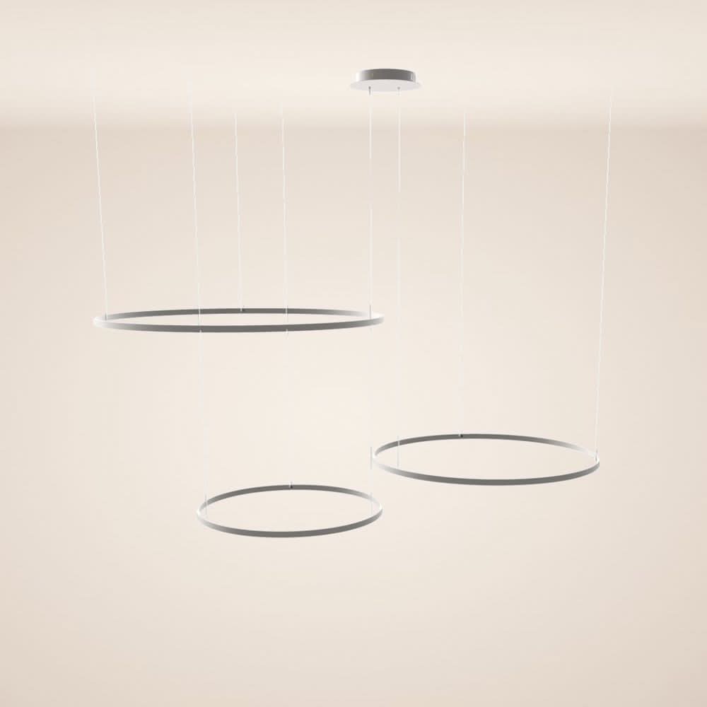 s.luce LED Ring Suspension 3-flamme Excentrique