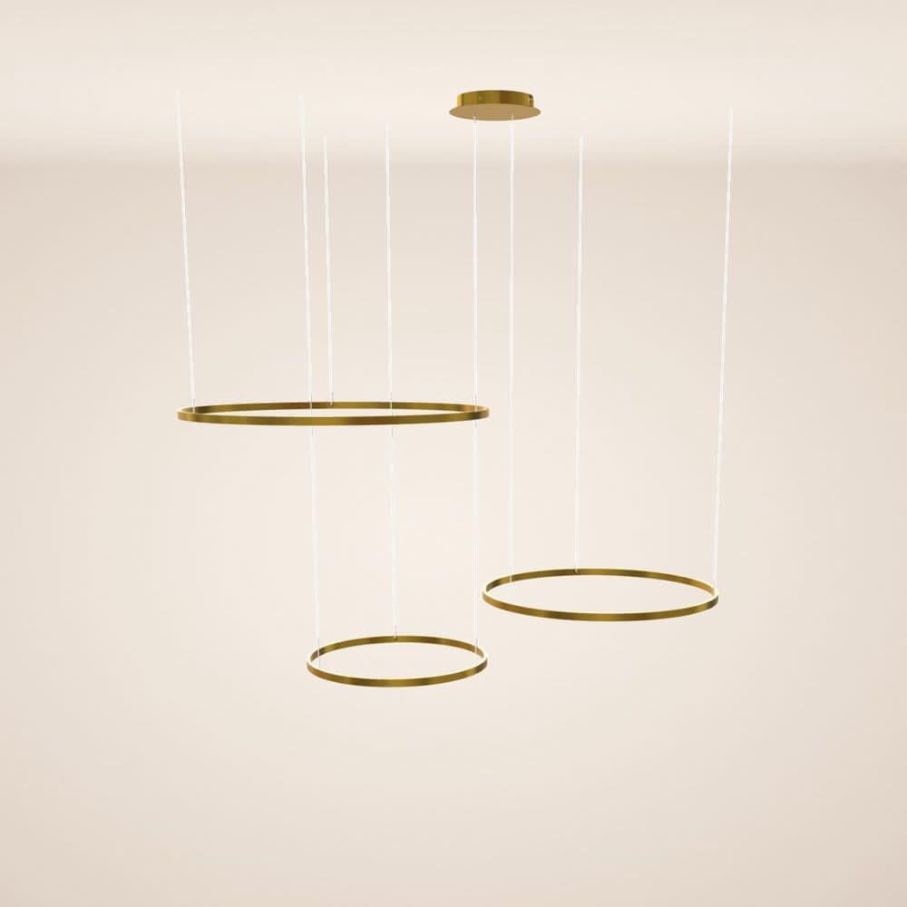 s.luce LED Ring Suspension 3-flamme Excentrique