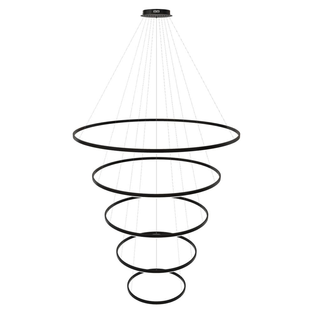 s.luce LED Ring Lampe suspendue à 5 flammes centrée