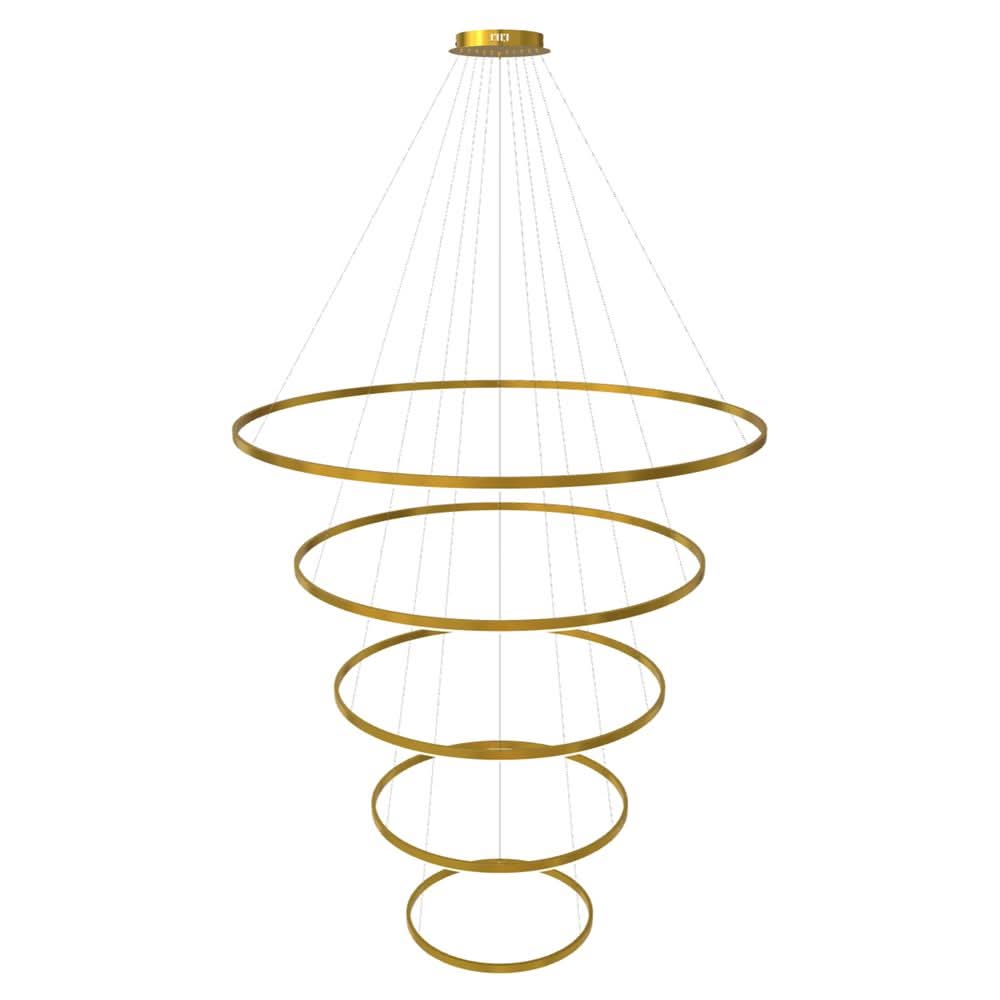 s.luce LED Ring Lampe suspendue à 5 flammes centrée