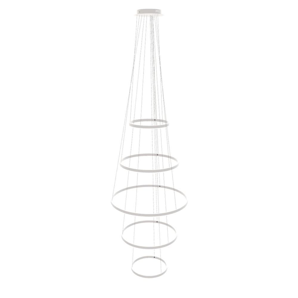 s.luce LED Ring Lampe suspendue à 5 flammes centrée