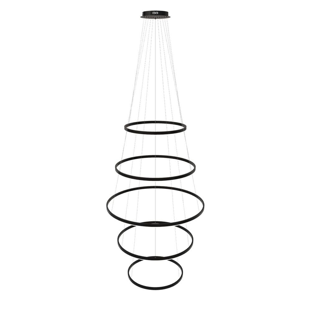 s.luce LED Ring Lampe suspendue à 5 flammes centrée