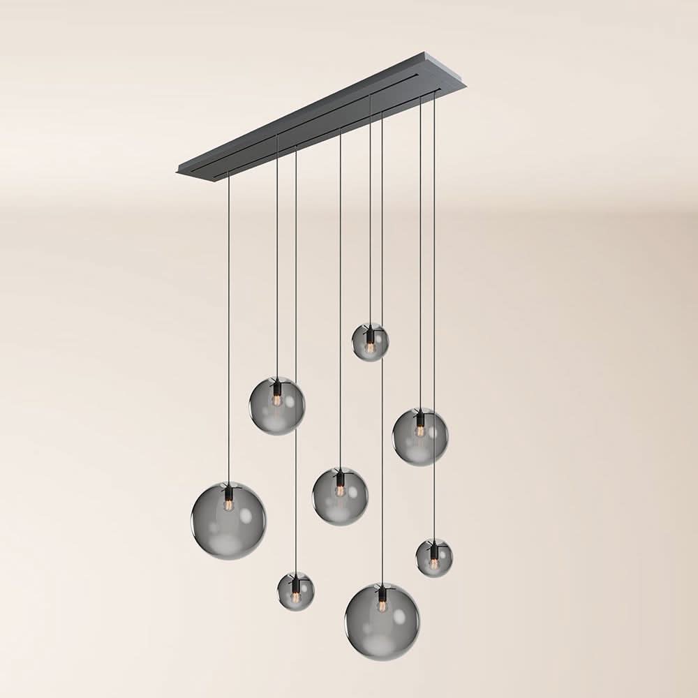 s.luce Orb Lampe de table 8 flammes 160cm 2 rangées
