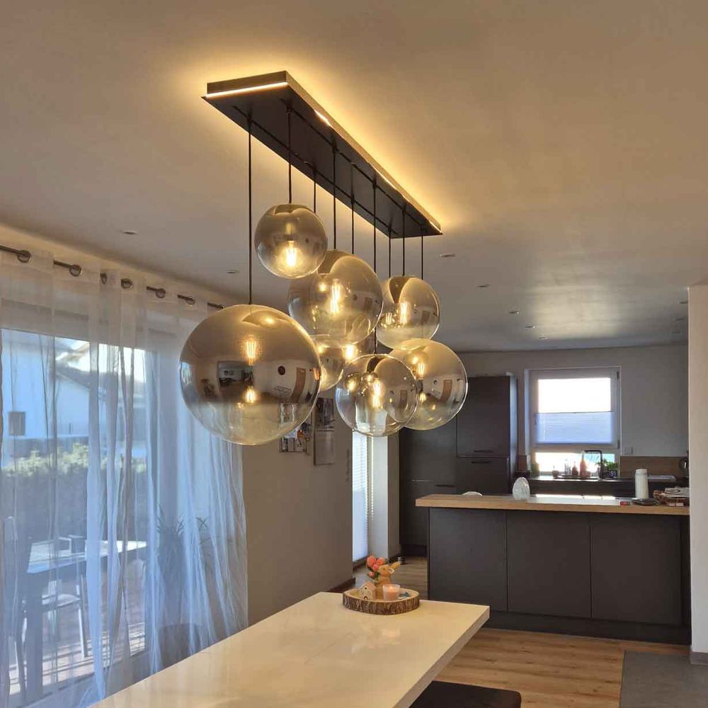 s.luce Orb Lampe de table 8 flammes 160cm 2 rangées