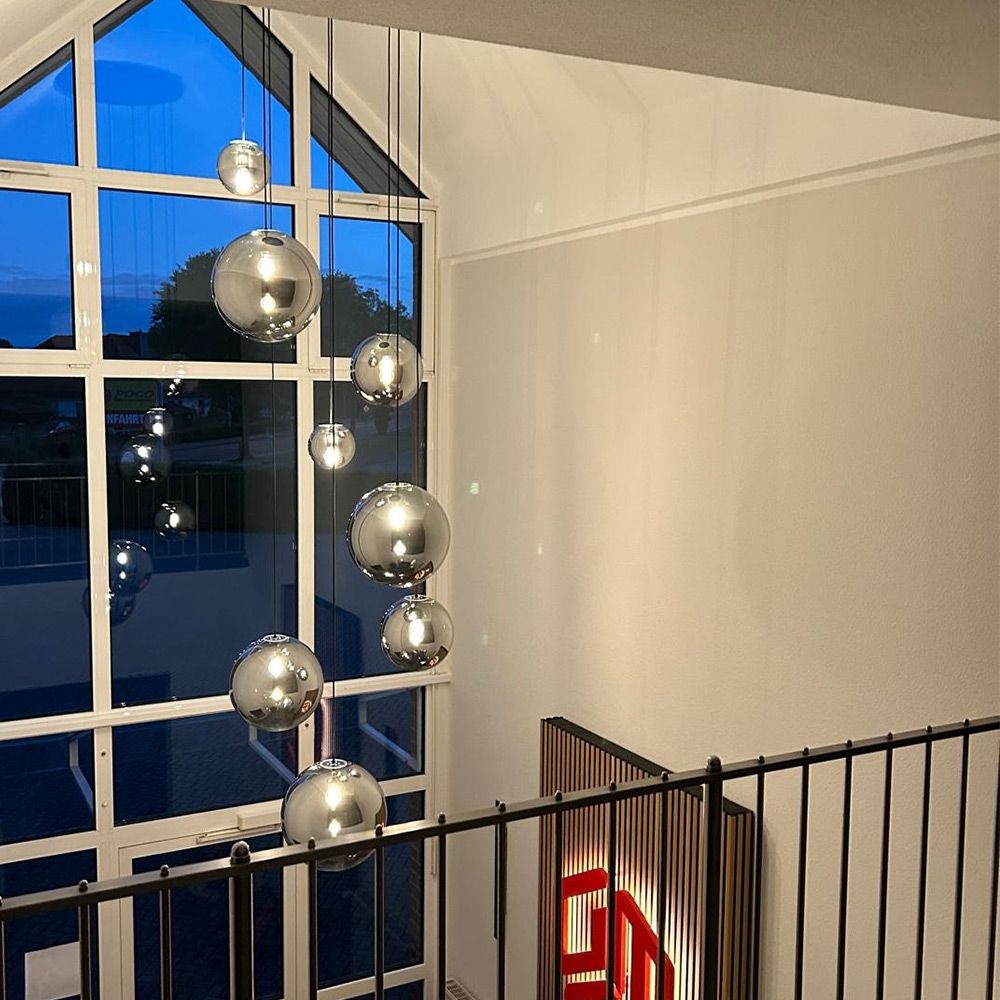 s.luce Orb XL luminaire de galerie à 8 flammes avec baldaquin Modular