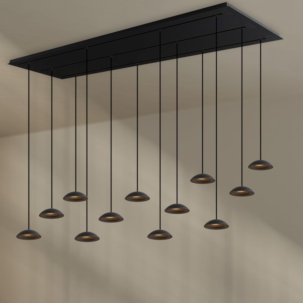 s.luce Santa Air LED Lampe de salle à manger 12 flammes 200cm 3 rangées