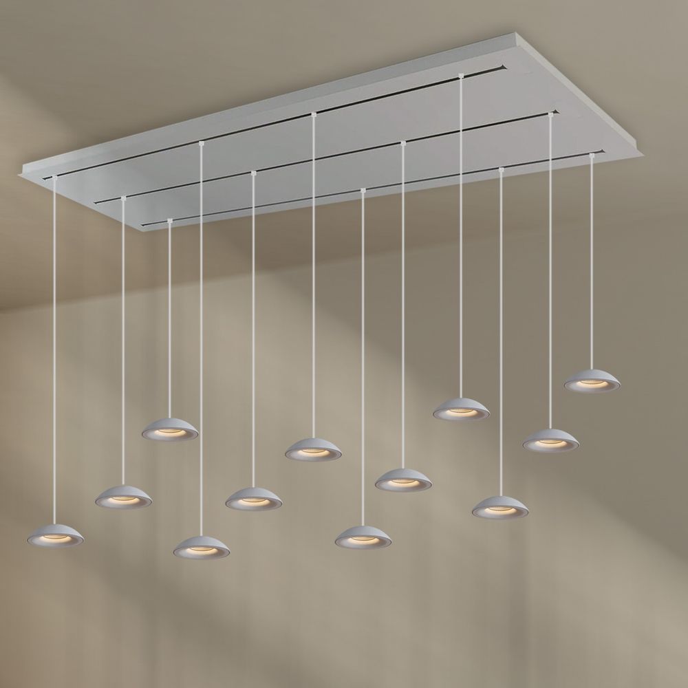 s.luce Santa Air LED Lampe de salle à manger 12 flammes 200cm 3 rangées