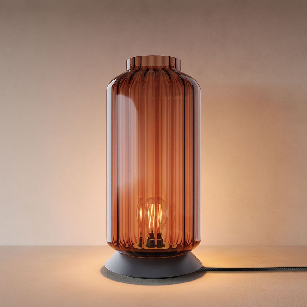 s.luce Velo lampe de table en verre avec interrupteur