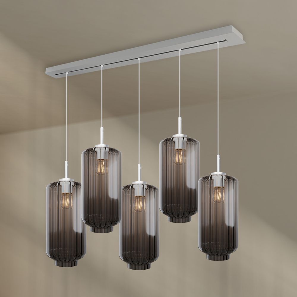 s.luce Velo Lampe de table 5 flammes 160cm Baldaquin Ø 18cm