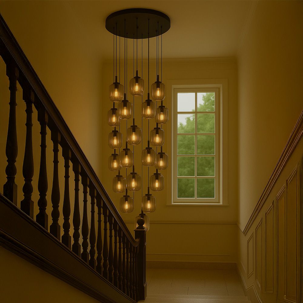 s.luce Velo lampe de galerie à 20 flammes Ø 120cm baldaquin Ø 20cm