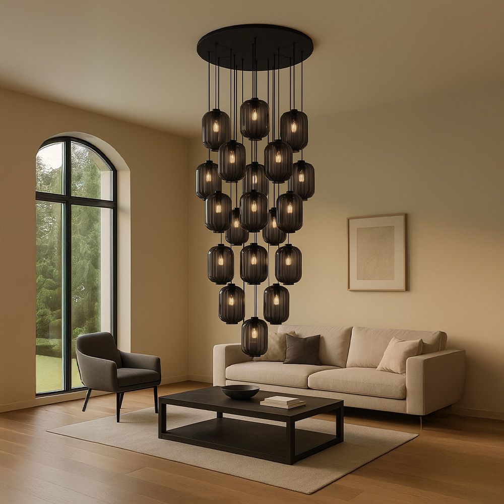 s.luce Velo lampe de galerie à 20 flammes Ø 120cm Ø 25cm