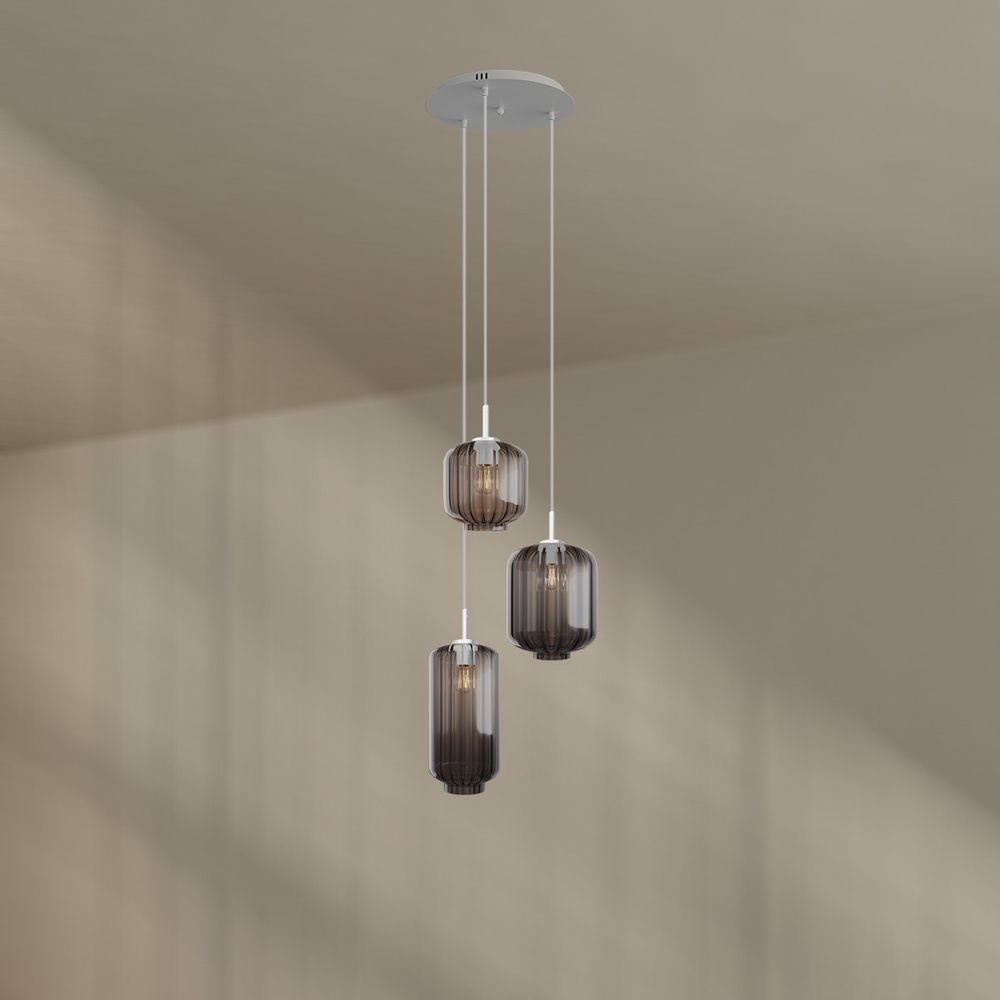 s.luce Velo lampe de galerie 3 flammes Ø 40cm baldaquin Ø 18/20/25cm