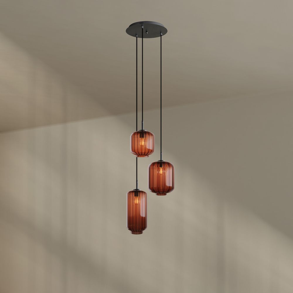 s.luce Velo lampe de galerie 3 flammes Ø 40cm baldaquin Ø 18/20/25cm