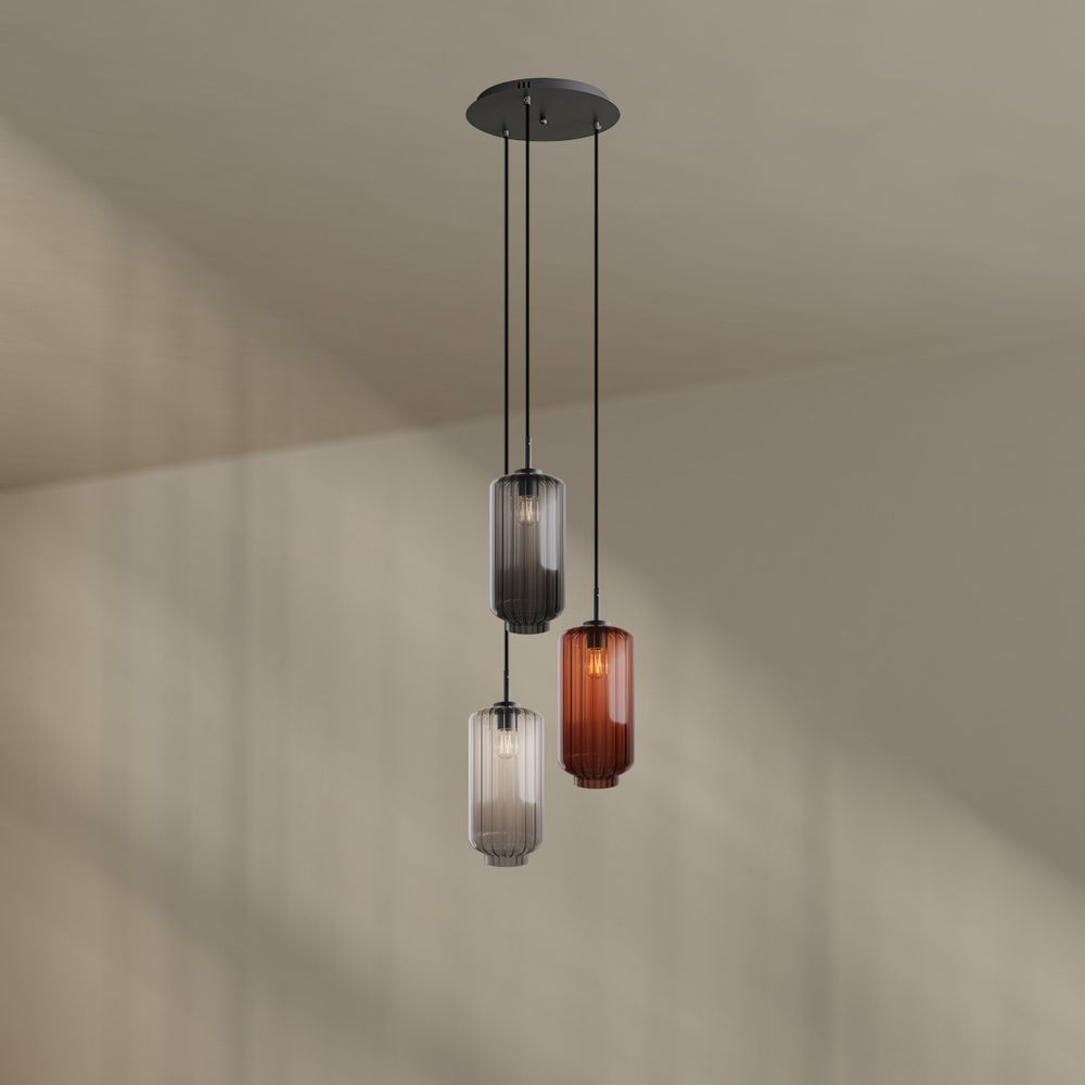 s.luce Velo lampe de galerie 3 flammes Ø 40cm baldaquin Ø 18cm