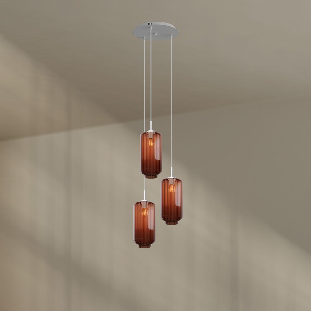 s.luce Velo lampe de galerie 3 flammes Ø 40cm baldaquin Ø 18cm