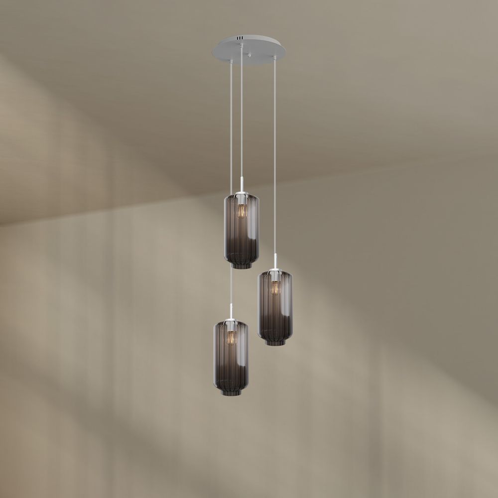 s.luce Velo lampe de galerie 3 flammes Ø 40cm baldaquin Ø 18cm