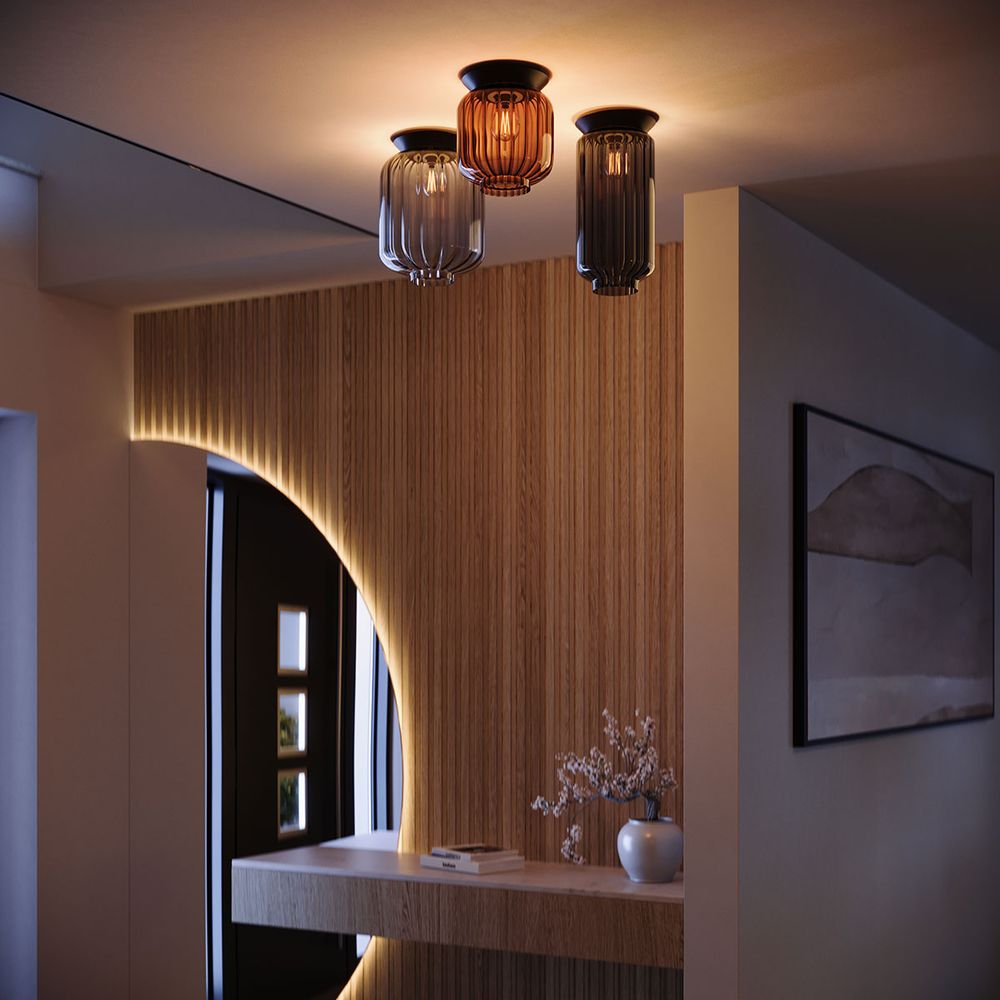 s.luce Velo plafonnier en verre E27