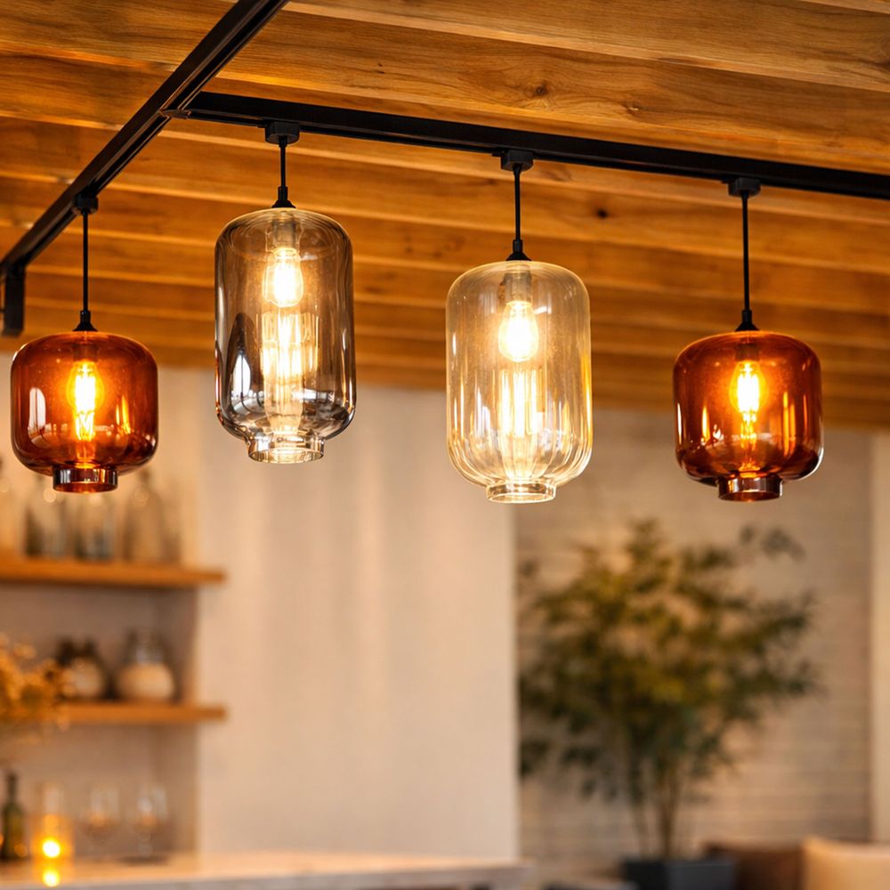 s.luce Velo suspension en verre 150cm noir