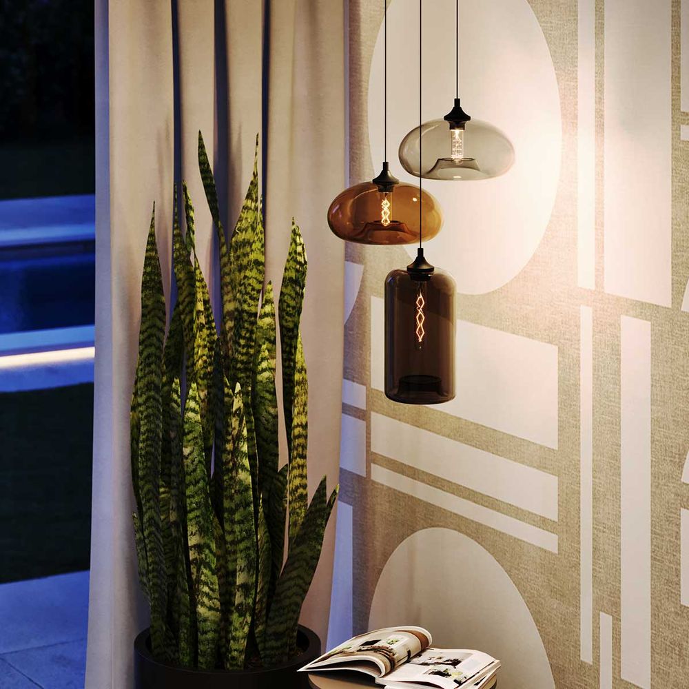 s.luce Cruet, lampada a sospensione in vetro Up & Low