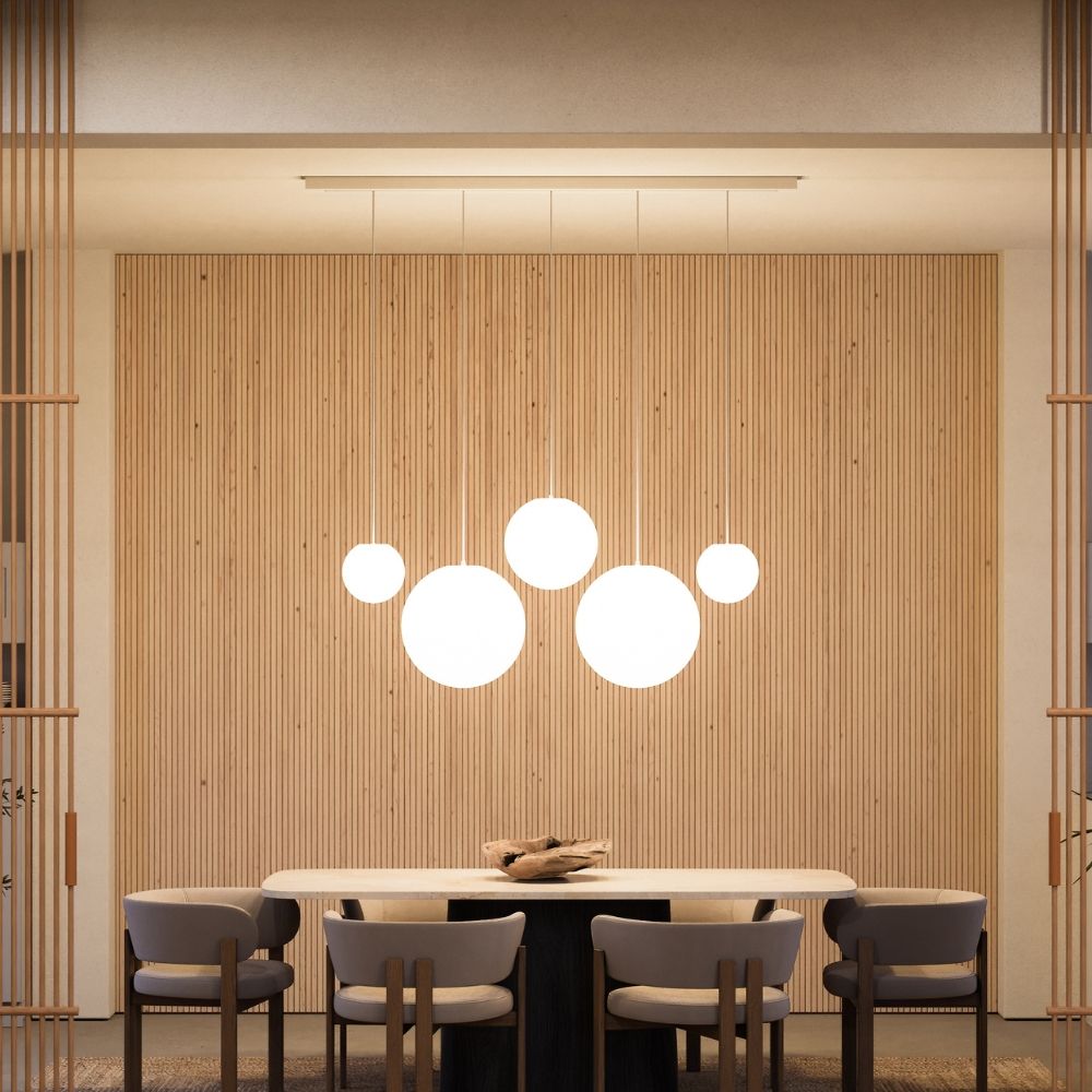 s.luce Orb tavolo da pranzo lampada a sospensione a 5 luci 160cm