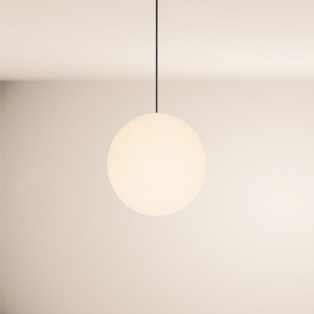 s.luce Orb lampada a sospensione con globo di vetro 150cm sospensione nera