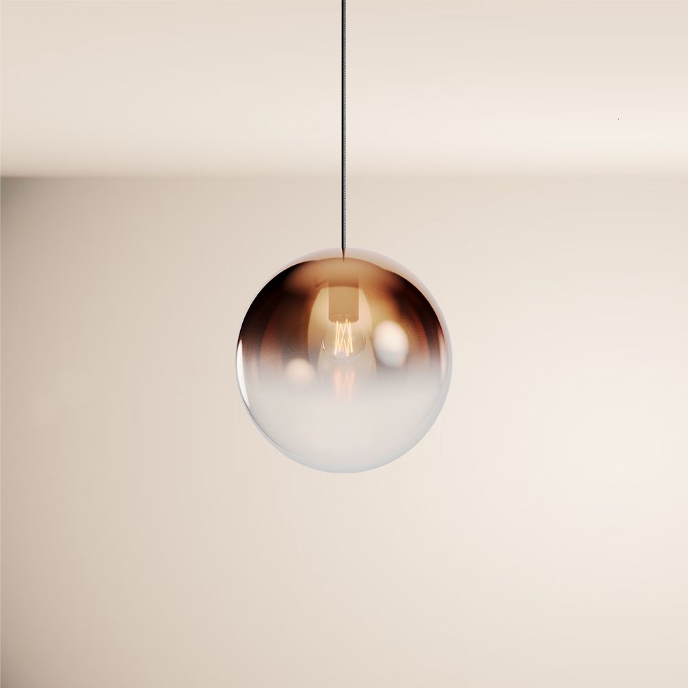 s.luce Orb lampada a sospensione con globo di vetro 150cm sospensione nera
