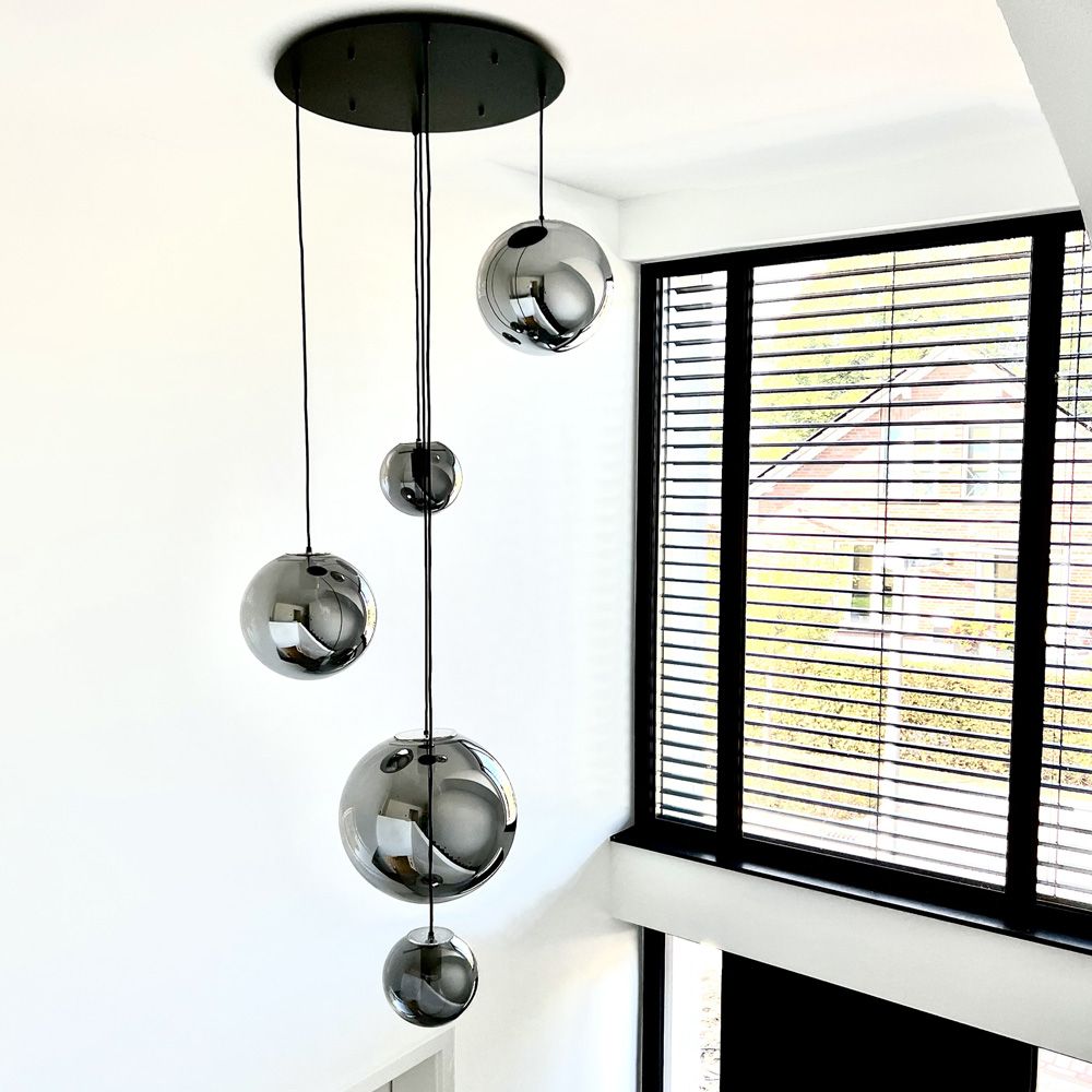 s.luce Orb globo di vetro a sospensione 150cm bianco