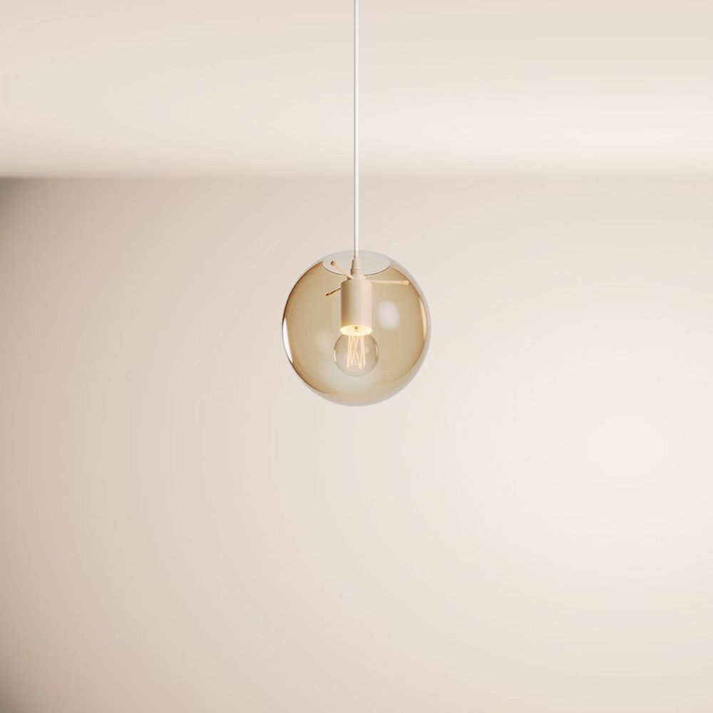 s.luce Orb globo di vetro a sospensione 150cm bianco