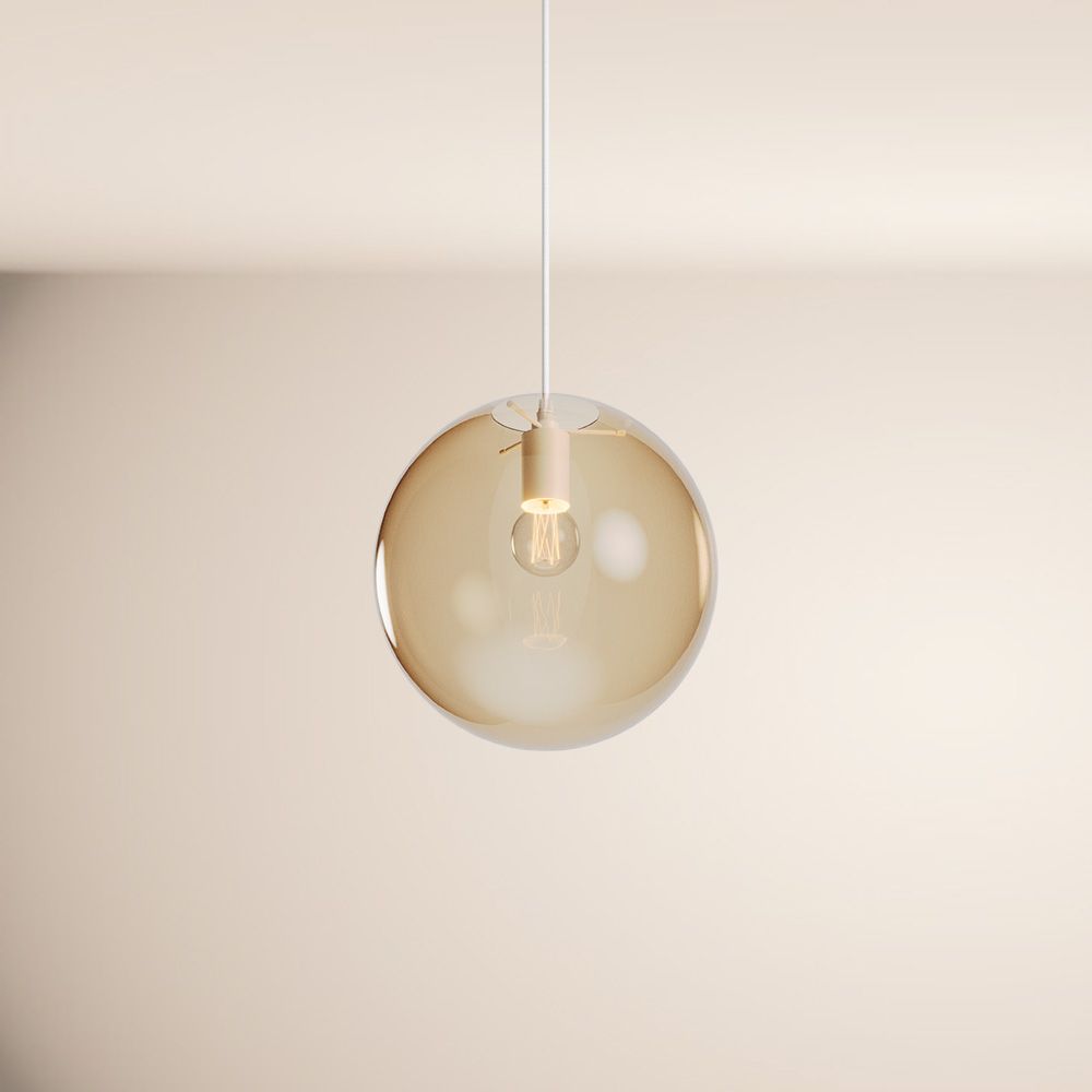 s.luce Orb globo di vetro a sospensione 150cm bianco