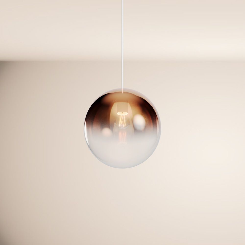 s.luce Orb globo di vetro a sospensione 150cm bianco
