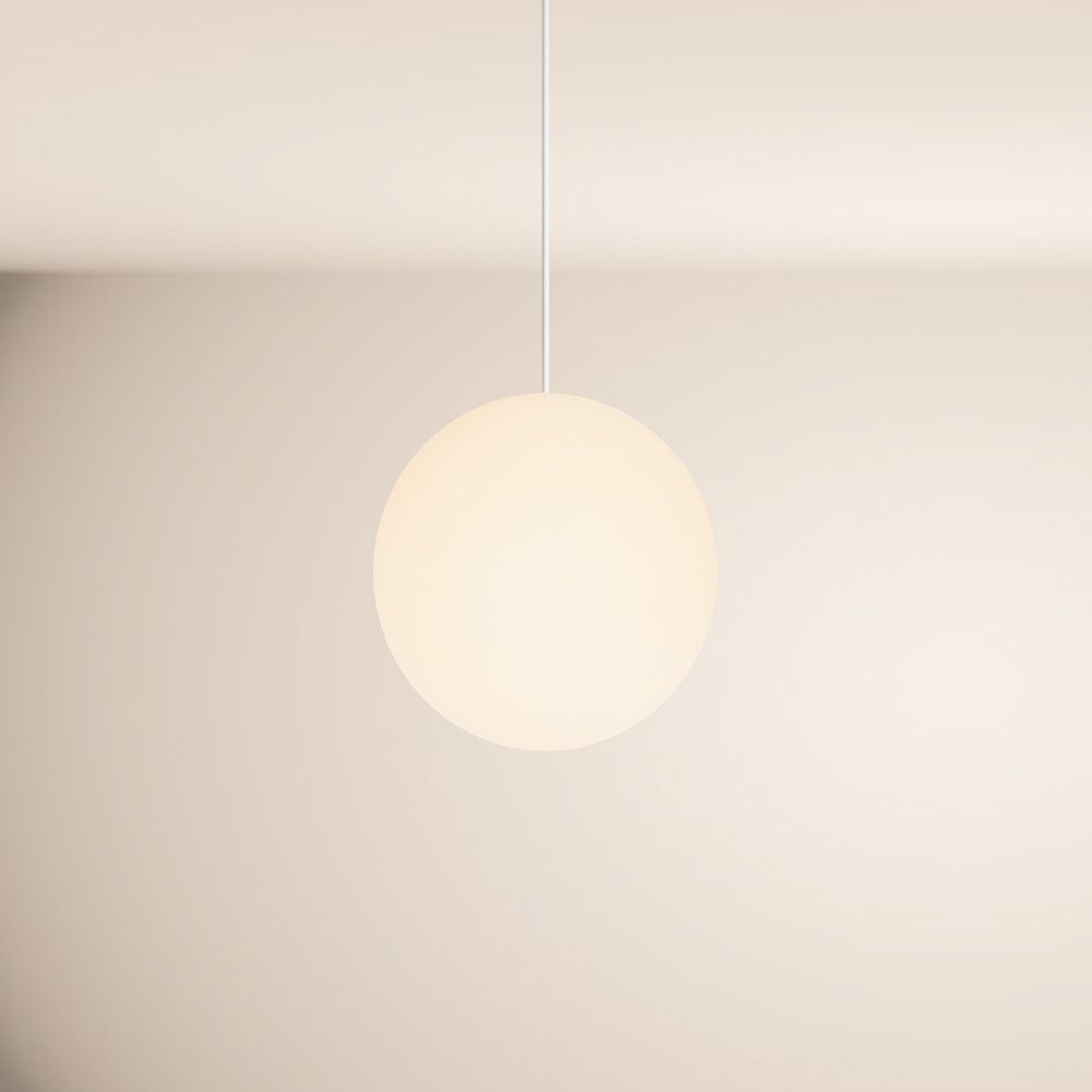 s.luce Orb globo di vetro a sospensione 150cm bianco