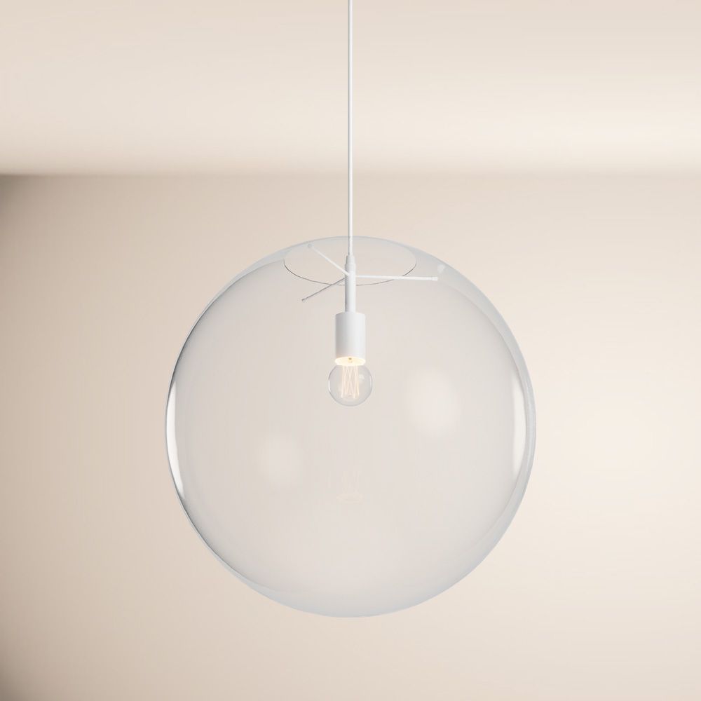 s.luce Orb globo di vetro a sospensione 150cm bianco