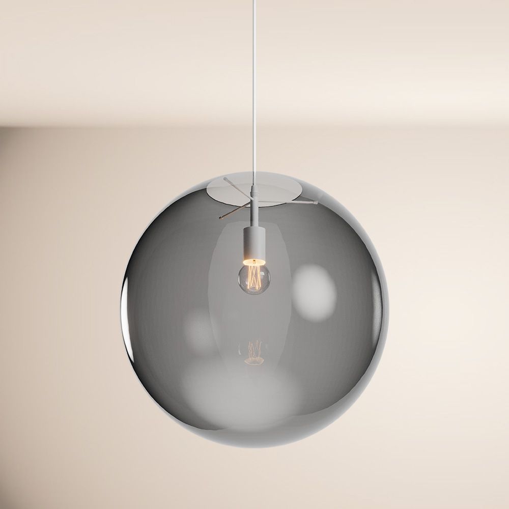 s.luce Orb globo di vetro a sospensione 150cm bianco