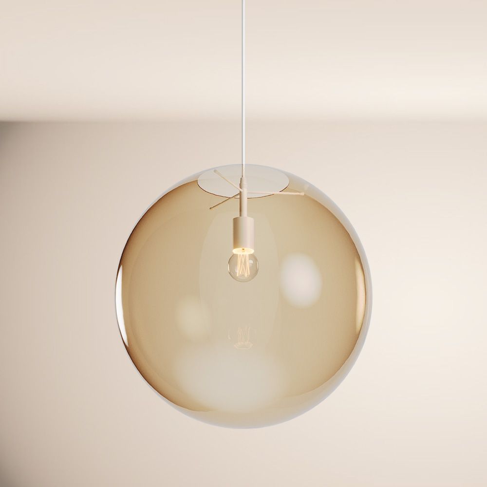 s.luce Orb globo di vetro a sospensione 150cm bianco